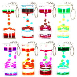 OCTTN Dynamic Liquid Timers Key Chain Set, Colorful Motion Bubbler Timekeeper Key Chain, Liquid Hourglass Keychains