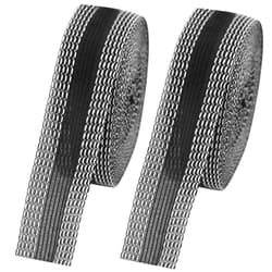 SINSETU Iron-on Instant Hem Tape 2 Rolls 5.5 Yard, Permanent No Sew Hemming Tape, Trousers Edge Modified Strips, Washable Hem Adhesive Tape, Fabric Fuse Tape for Sewing Pants, Curtain Hem, Tablecloth (Black)
