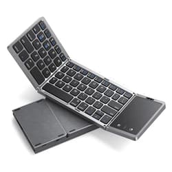 seenda Foldable Bluetooth Keyboard for Travel, Tri-Folding Wireless Portable Keyboard with Touchpad, Rechargeable Multi-Device Small Keyboard, for Laptop Tablet PC Smartphone Windows iOS Android