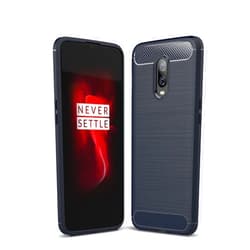 CruzerLite Case Compatible with Cellphone Oneplus 6T Case, Carbon Fiber Shock Absorption Slim Case Compatible with Cellphone Oneplus 6T (Blue)