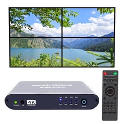 Iseevy Video Wall Controller 2x2 4K UHD TV Wall Controller 1X2 2X1 1X3 3X1 1X4 4X1 Support 4K30 HDMI Input for max 4 TV Splicing Display
