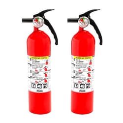 Kidde Fire Extinguisher for Home, 1-A:10-B:C, Dry Chemical Extinguisher, Red, Mounting Bracket Included, 2 Pack