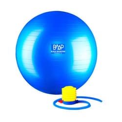 Black Mountain Products Professional Grade Exercise Stability Yoga Ball, Foot Pump, Ball Plug, Plug Puller, 2000 Pounds Static Weight Capacity Antiburst