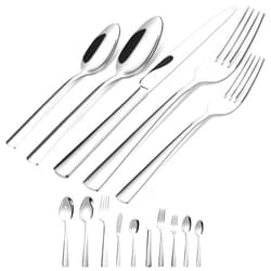 Brightown 45-Piece Silverware Flatware Cutlery Set Service for 8, Durable 18/0 Stainless Steel Tableware in Ergonomic Design Size and Weight, Dishwasher Safe