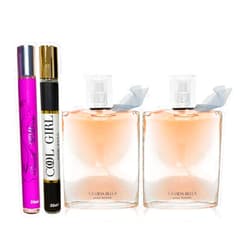 Generic 4 pack combo of La Vida Bella for Women 3.4 oz + Faris Hilton 35 ml+ Cool Girl 35ml inspired perfume