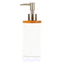 Whiidoom Ceramic Soap Dispenser Hand Soap Dispenser Refillable Liquid Great for Kitchen and Bathroom Decorative (White)