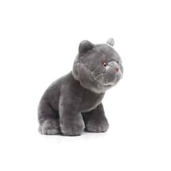 TAMMYFLYFLY Lifelike British Shorthair Cat Plush Stuffed Animal Toy British Shorthair Cat Animal Model 32cm