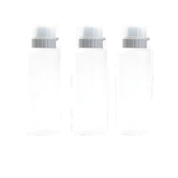 ZHUZE 3Pcs Condiment Porous Squeeze Bottles, 6Oz /12Oz Clear Squeeze Squirt Condiment Bottles, with Cap Lids Seasoning Dispenser Bottles for Ketchup, Salad, BBQ Sauce, Syrup and More (Small)