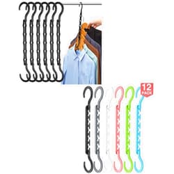 AMKUFO 6 Pcs Space Saver and 12 Closet Organizers Colorful