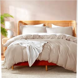 Nestl Linen Duvet Cover King Size - Soft Double Brushed King Duvet Cover Set, 3 Piece, with Button Closure, 1 Duvet Cover 104x90 inches and 2 Pillow Shams