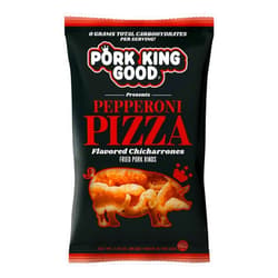 Pork King Good Pepperoni Pizza Pork Rinds (Chicharrones) (4 Pack) Keto Snacks Pizza 1.75 Ounce (Pack of 4)