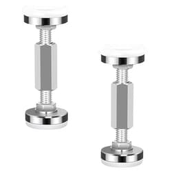 lasenersm 2 Pieces Bed Frame Anti-Shake Tool Screws Bed Frame Anti-Shake Tool Adjustable Threaded Bed Frame Anti-Shake Tool Adjustable Threaded Headboard Stoppers Fixer(56-76mm, Silver)