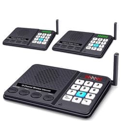 GLCON Wireless Intercom System for Home House Business - Room to Room Home Intercom System - 5300 Feet Intercoms Wireless for Home Communication - 3 Pack