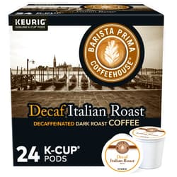 Barista Prima Coffeehouse, Italian Roast Decaf Keurig Single Serve K-Cup Pods, 96 count