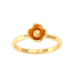 DHRUVANSH CREATIONS Solid Flower Ring | Engagement Floral Ring Women | Nature Anniversary Ring | Unique Design Ring