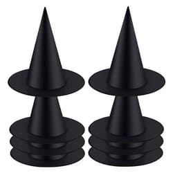 Aneco 8 Pack Halloween Costume Witch Hat & Wizard Hats Witch Costume Accessory for Witch Theme Decoration Halloween Party