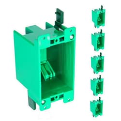 CycevSun 6 Pack Electrical Outlet Box Old Work 1 Gang, Plastic Remodel Drywall Junction Boxes, UL Listed