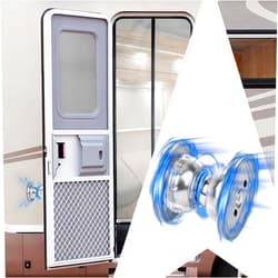 AlloTemlass Magnetic RV Door Holder, Stainless Steel Baggage Door Catch Latch for RV, Camper, Trailer, Motor Home, Boat Compartments, Cargo - Transparent