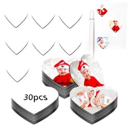 Deekypol Sublimation Magnet Blanks, 30PCS Sublimation Blank Refrigerator Magnets - Personalized Fridge Magnet Sublimation Blanks Products for Kitchen Office Decorative, 5.5x5.5 cm (Heart)