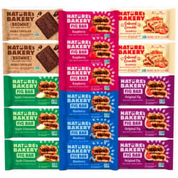 Generic Whole Wheat Nature Fig Bars Variety Pack 16ct - Whole Wheat Grain Apple, Chocolate Brownie, Blueberry, Raspberry, Original, Strawberry, - Non GMO, Non Dairy, Plant Based, healty Snack Variety Fig Bar Mixed