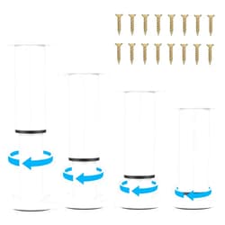 KONIGEEHRE (Upgraded Metal Adjustable Furniture Legs 4.7-7 inch, Heavy Duty Cabinet Legs Extension for Couch/Bed/Desk/Sofa/Table/Chair/Dresser, Replacement Legs for Furniture Set of 4 –White