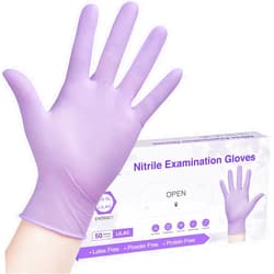 SwiftGrip Disposable Nitrile Exam Gloves, 3-mil, Lilac Gloves Disposable Latex Free, Powder Free Gloves