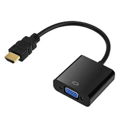 QINGLER HDMI to VGA, Gold-Plated HDMI to VGA Adapter (Male to Female) for Computer, Desktop, Laptop, PC, Monitor, Projector, HDTV, Chromebook, Raspberry Pi, Roku, Xbox and More - Black