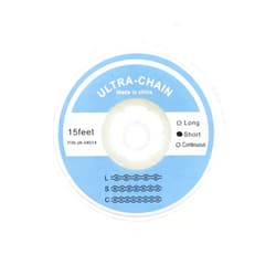 RUCYAI 15Feet Dental Orthodontic Elastic Rubber Power Chains Braces Bands Long/Closed/Short (Short, Clear)