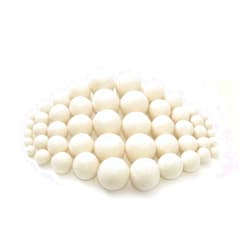 Glaciart One Wool Felt Balls, Felt Ball (50 Pieces) Mixed Sizes from 1 to 3 Centimeters, Handmade Felted Pure White Color - Bulk Small Puff for Felting and Garland