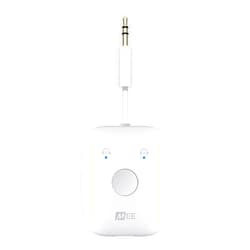 MEE audio Connect Air in-Flight Bluetooth Wireless Audio Transmitter Adapter for up to 2 AirPods / Other Headphones; Works with All 3.5mm Aux Jacks on Airplanes, Gym Equipment, TVs, & Gaming Consoles