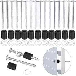 Hotop 48 Sets Pegboard Spacers Mounting Kit, Magnetic Pegboard Includes Screws, Spacers and Washers for 1/8-Inch and 1/4-Inch
