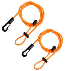 AMbs Kayak Paddle Leash 2 Pcs Safety Rod Adjustable Canoe Paddle Fishing Rod Survival Paracord Bungee Cord Safety Lanyard Strap with Snap Hook for Kayaking Securing Canoe SUP Board (Orange)