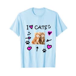 I Love Kittens Tees I Love Cats - Cat Lover Tee Shirt