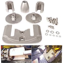 Hihitomorrow Complete Aluminum Anode Kit Compatible with 2004+ Mercruiser Bravo 3 III Drives Sterndrives Replace for CMBRAVO3KITA, 888761Q02, 888761Q04