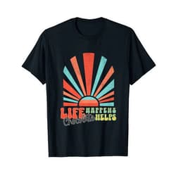 BizzyflyUSA Life Happens Chocolate Helps Retro Sweet Tooth Lover Candy T-Shirt