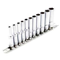 DAKCOS 11 Piece 1/4-Inch Drive Metric Deep Socket Set 4-13MM Lenth 50mm