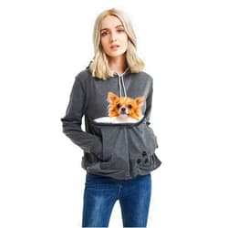 Felyong Unisex Pet Carrier Hoodie Cat Dog Pouch Holder Sweatshirt Shirt Top