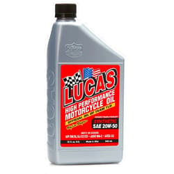 Lucas Oil 10702 SAE 20W-50 Synthetic Motorcycle Oil - 1 Quart Bottle