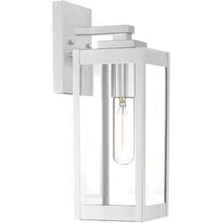 Quoizel WVR8405SS Westover Modern Industrial Clear Seedy Glass Small Outdoor Wall Sconce Lighting, 1-Light 100 Watt, 14