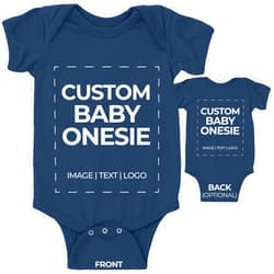APPARELYN Custom Baby Onesie Design Your Own Bodysuit - Personalized Text Image Soft Cotton - Baby Boy & Girl Newborn Romper