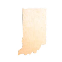 UNFINISHEDWOODCO “Indiana”, Unfinished State Wood Cutout Shape (Indiana)