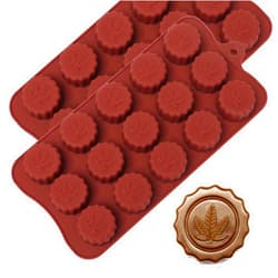 PJ BOLD Marijuana Leaf Embossed Silicone Chocolate Candy Mold Ice Cube Trays, 2 Pack