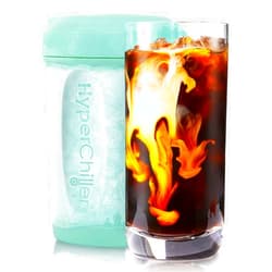 HyperChiller HC1 Patented Iced Coffee/Beverage Cooler, NEW, IMPROVED,STRONGER AND MORE DURABLE! Ready in One Minute, Reusable for Iced Tea, Wine, Spirits, Alcohol, Juice, 12.5 Oz, Mint