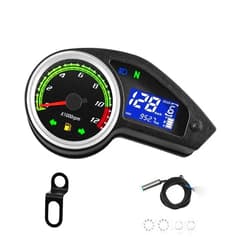 YBRAVO Motorcycle Odometer for h&ond&a XR150 XR150L XL150 CG150 GY200 Motorcycle Speedometer Tachometer Multifunction Digital Instrument, With bracket
