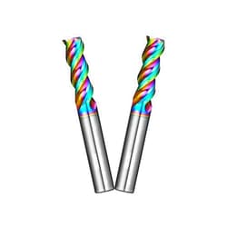 WEXWE Tools DLC Series Carbide Square End Mill, Diamond-Like Coating, End Mill for Aluminum, Copper, Magnesium Alloys, High Silicon Aluminum, Composite Materials,3 Flute,1/4 Shank (.25(1/4)