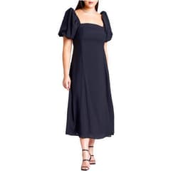 ELOQUII Women's Plus Size Sleeve Flare Dress