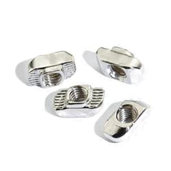 DUO ER 50pcs/20pcs m3 m4 m5 T nut Hammer Head Nut Bolt Nickel Plated for 2020 Aluminum Profile with Slot Groove 6mm M4 M5 M6 (Color : 20pcs, Size : M3)