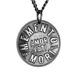 Stoic Muse Memento Mori Double Sided Pendant Necklace