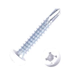 Fuoequl 8X1 Pan Head Metal RV Screws Polar White Self Drilling Screws Trailer Deck Screws 200 Pack