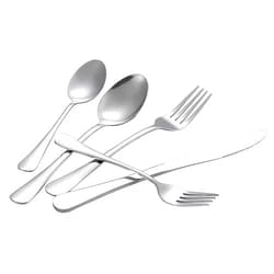 SENYI 20-piece cutlery set, stainless steel cutlery,mirror polished, for 4 people, easy to clean, suitable for families and restaurants. Silver